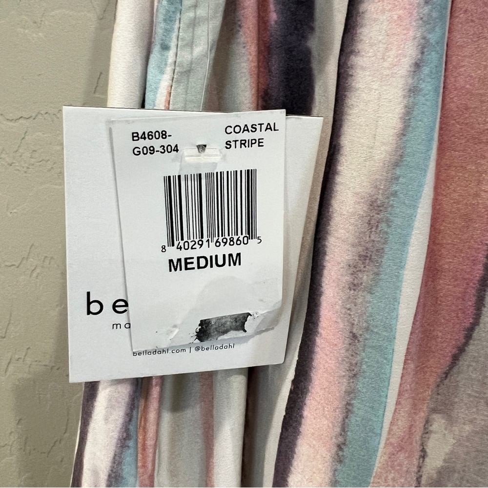 Bella Dahl Striped Button Front Blouse Sleeveless Tank Watercolor Pastel M NEW - Picture 12 of 13